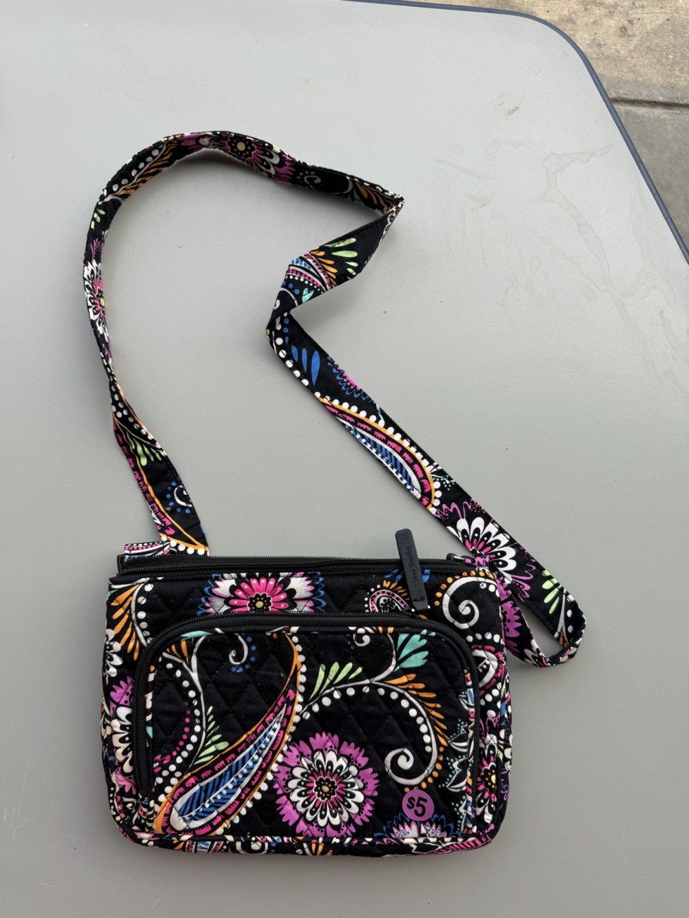 Vera Bradley Black Floral Crossbody Bag and matching tablet case
